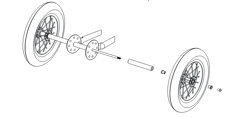 ecrou douille tete plate axe long - TRYBIKE