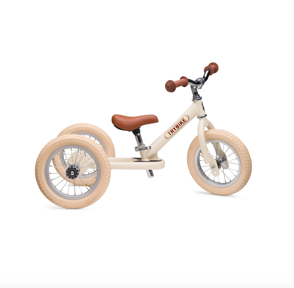 Trybike Draisienne évolutive 2 en 1 enfant 1-6 ans – Version tricycle 3 roues – crème