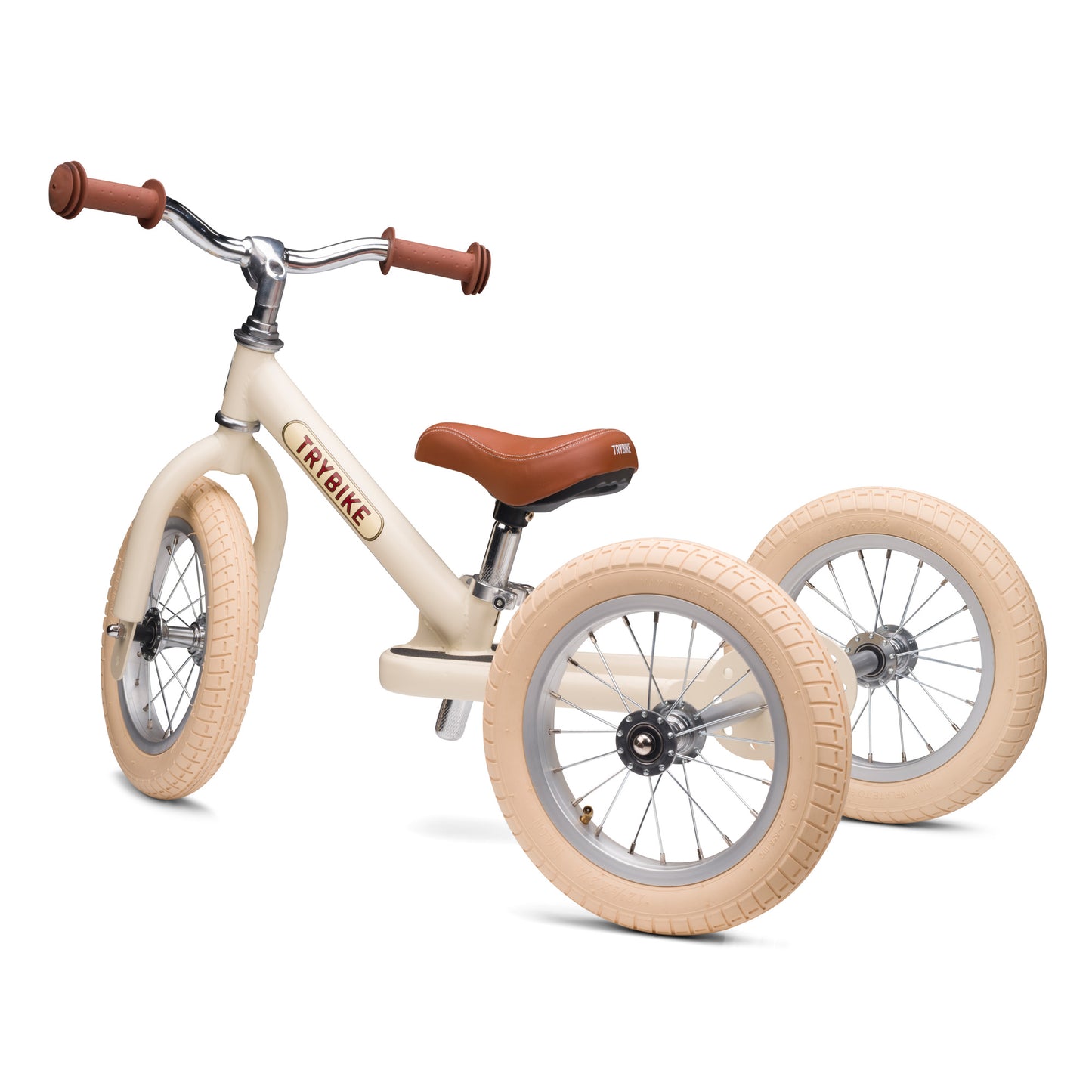 Trybike Draisienne évolutive 2 en 1 enfant 1-6 ans – Version tricycle 3 roues – crème