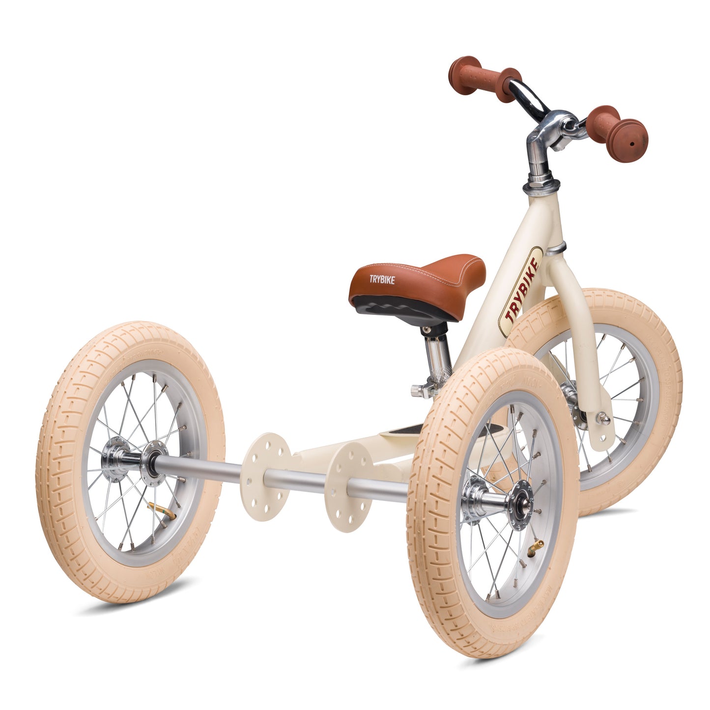 Trybike Draisienne évolutive 2 en 1 enfant 1-6 ans – Version tricycle 3 roues – crème