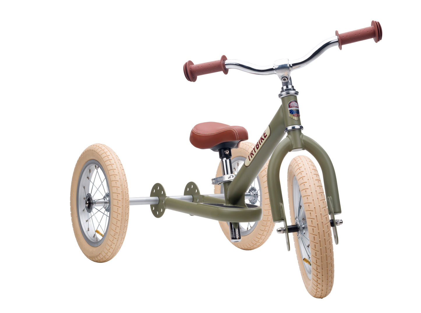 Trybike Draisienne évolutive 2 en 1 enfant 1-6 ans – Version tricycle 3 roues – Vert