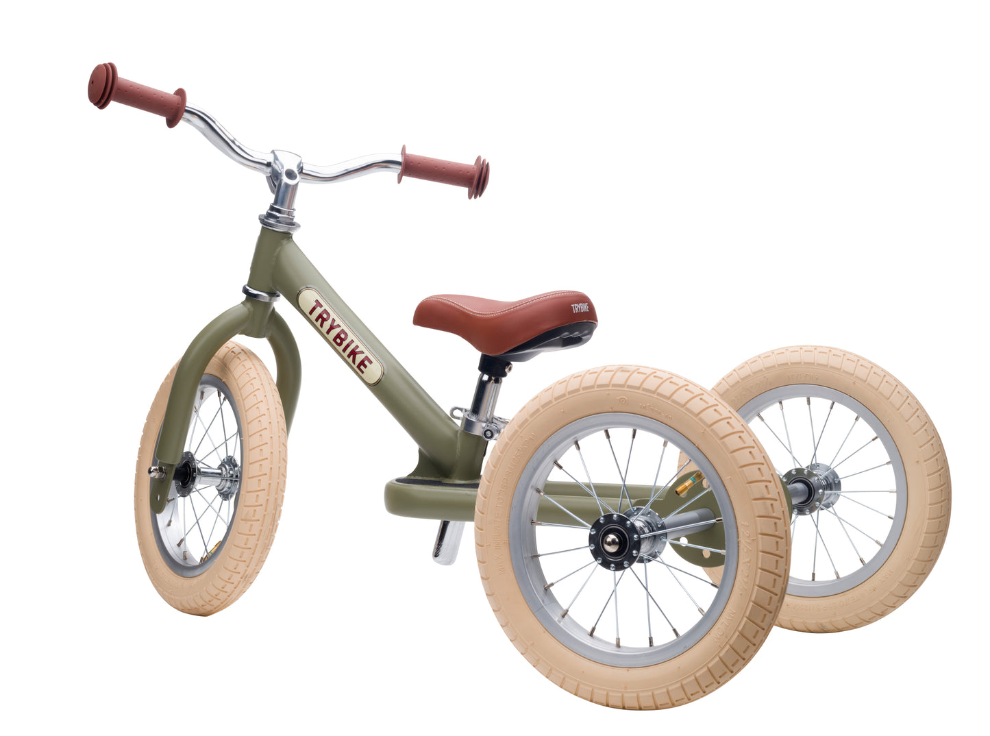 Trybike Draisienne évolutive 2 en 1 enfant 1-6 ans – Version tricycle 3 roues – Vert