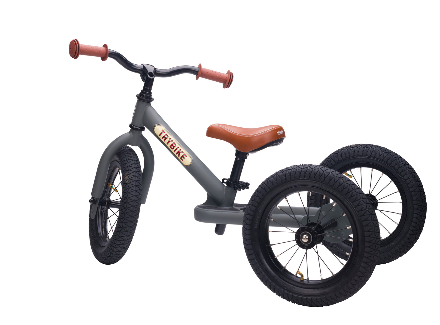 Trybike Draisienne évolutive 2 en 1 enfant 1-6 ans – Version tricycle 3 roues – Anthracite