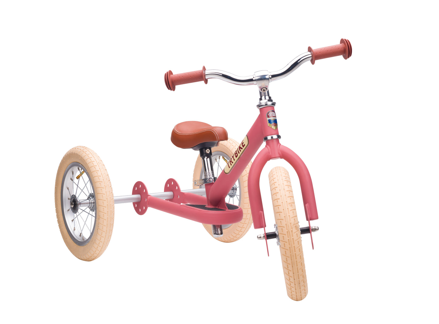 Trybike Draisienne évolutive 2 en 1 enfant 1-6 ans – Version tricycle 3 roues – Rose