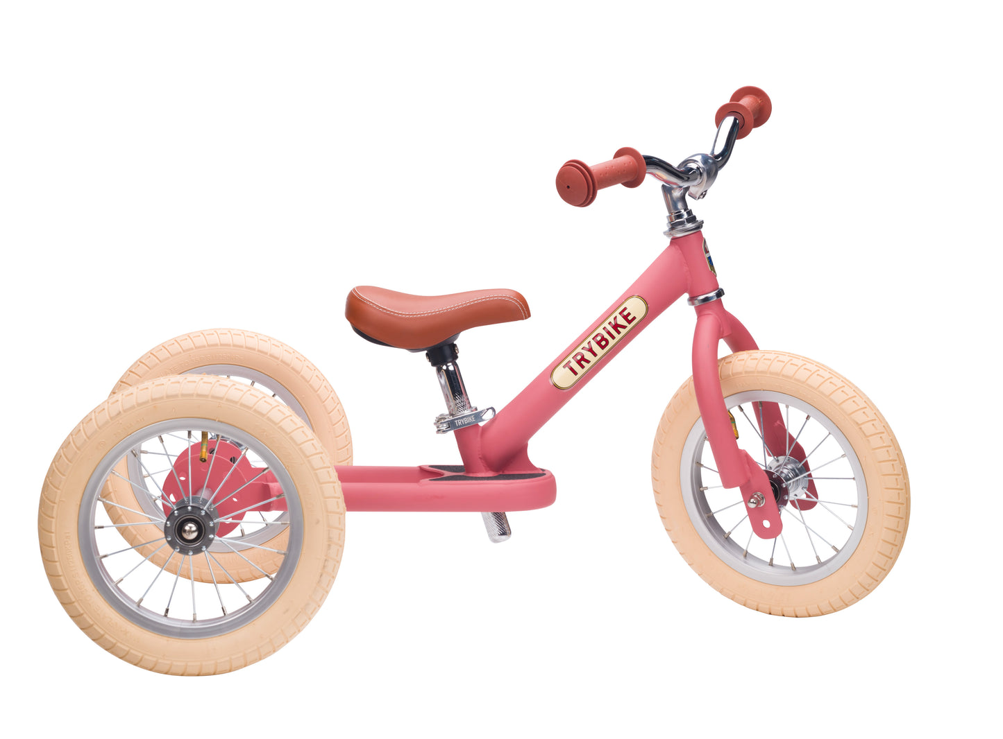 Trybike Draisienne évolutive 2 en 1 enfant 1-6 ans – Version tricycle 3 roues – Rose