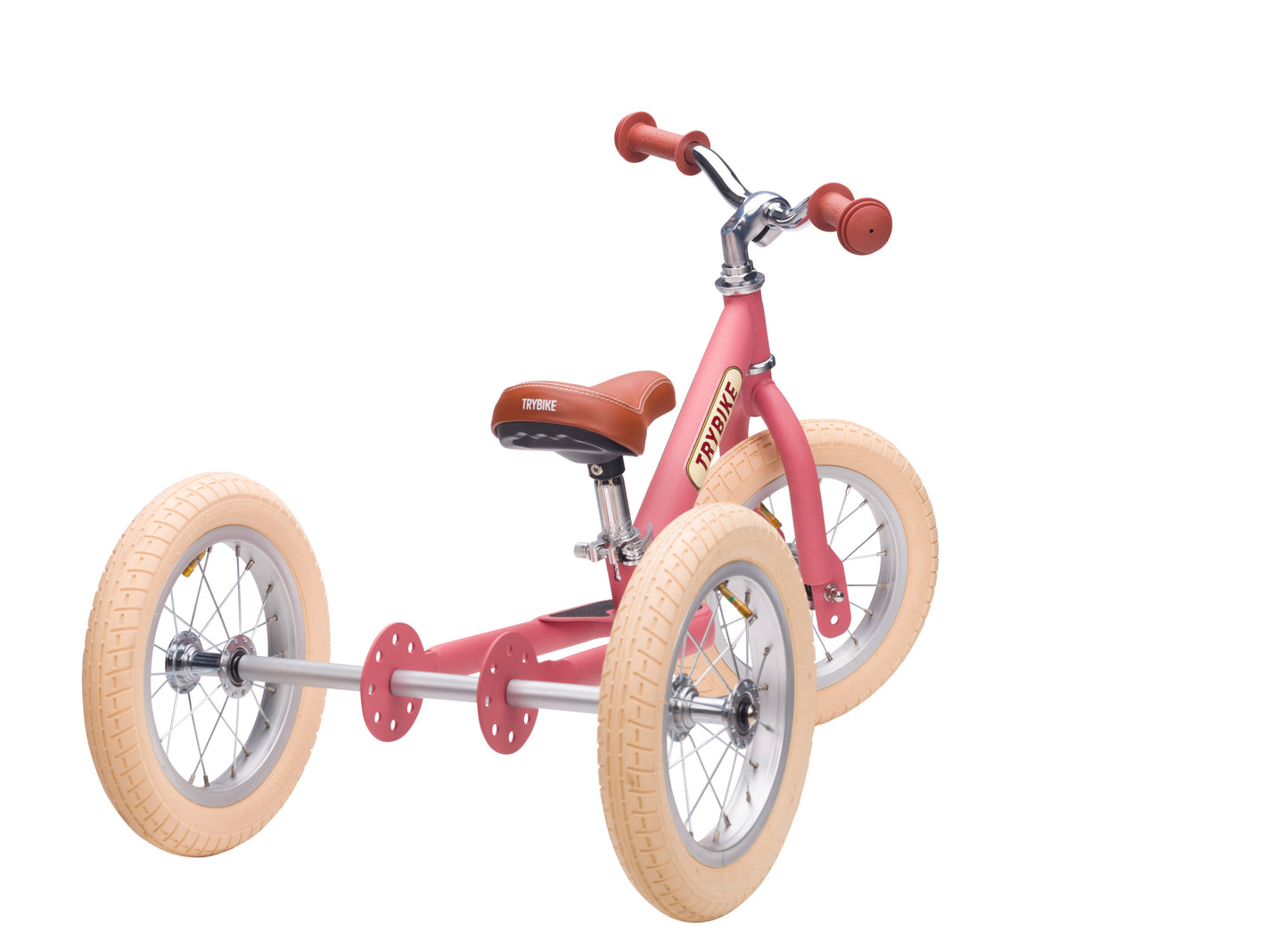 Trybike Draisienne évolutive 2 en 1 enfant 1-6 ans – Version tricycle 3 roues – Rose