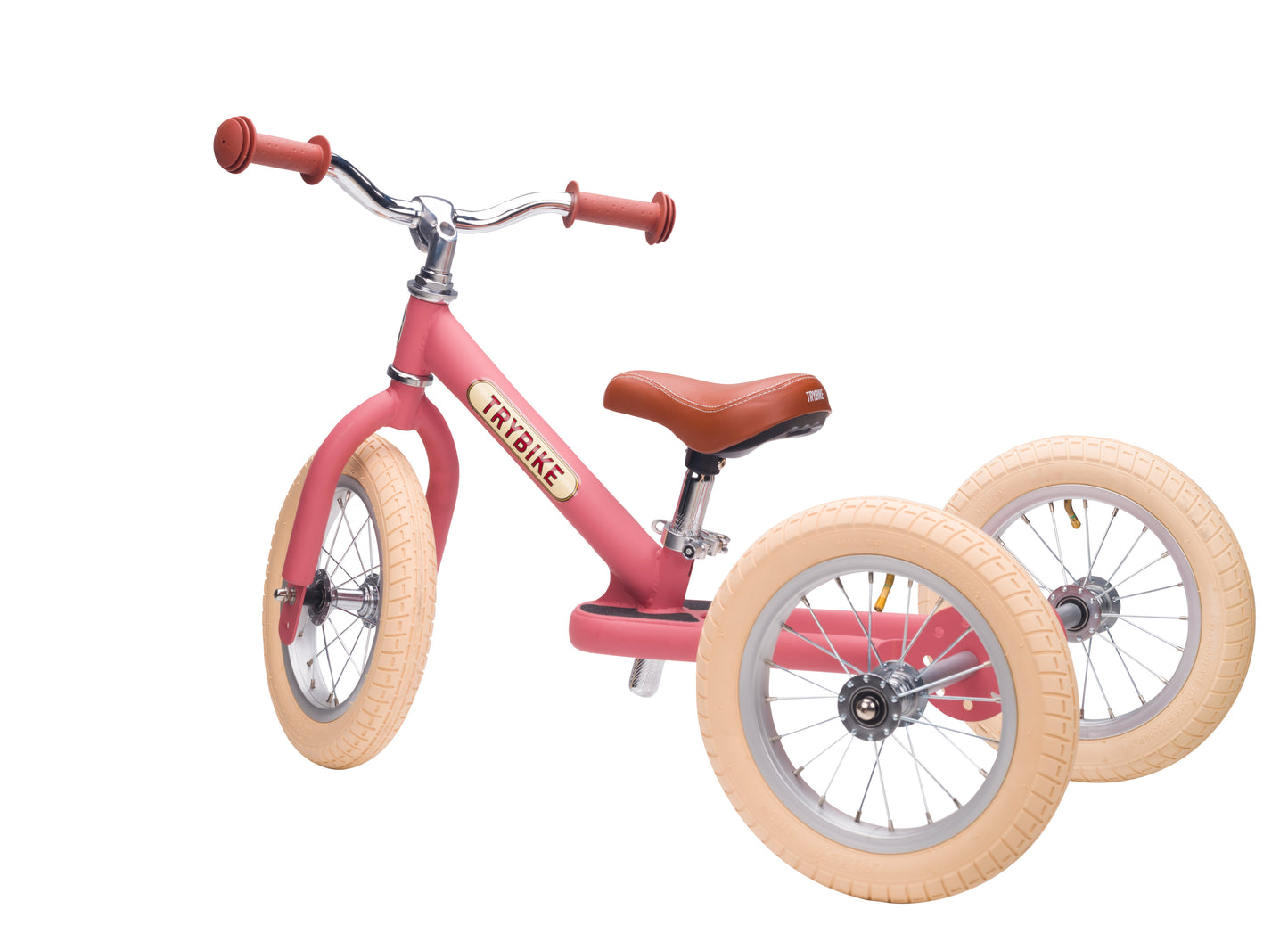 Trybike Draisienne évolutive 2 en 1 enfant 1-6 ans – Version tricycle 3 roues – Rose